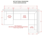 Ballinasloe Platinum LAF Sectional - Gate FurnitureSectional