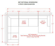 Ballinasloe Platinum RAF Sectional - Gate FurnitureSectional