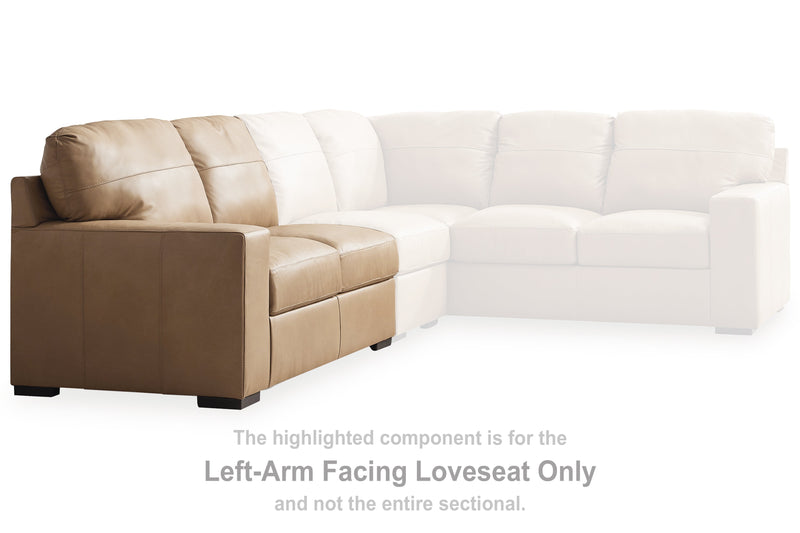 Bandon Toffee Left-Arm Facing Loveseat - 3800655
