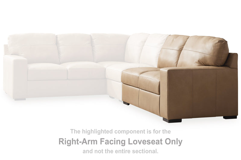 Bandon Toffee Right-Arm Facing Loveseat - 3800656