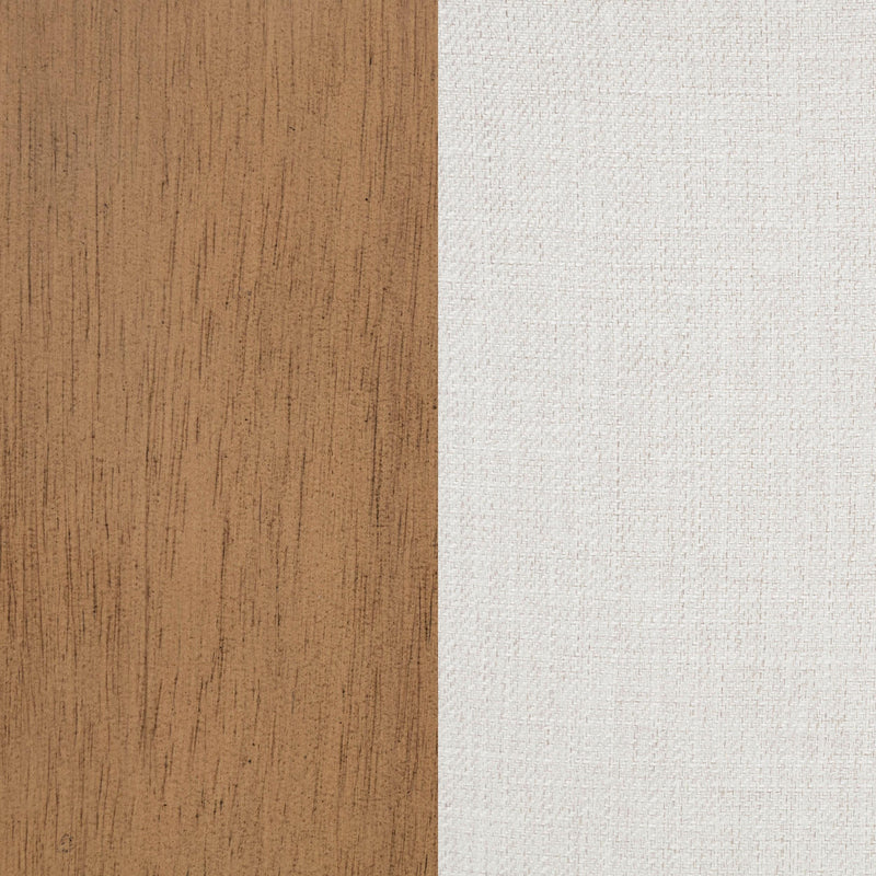 Baney Fabric Upholstered Dining Side Chair Beige and Rustic Honey - 104507