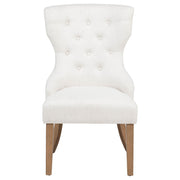Baney Fabric Upholstered Dining Side Chair Beige and Rustic Honey - 104507