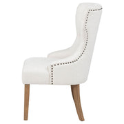Baney Fabric Upholstered Dining Side Chair Beige and Rustic Honey - 104507