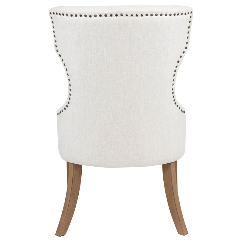 Baney Fabric Upholstered Dining Side Chair Beige and Rustic Honey - 104507