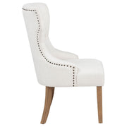 Baney Fabric Upholstered Dining Side Chair Beige and Rustic Honey - 104507