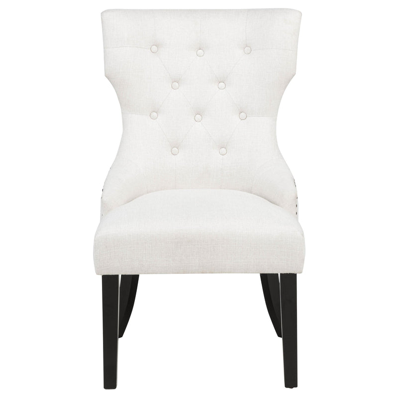 Baney Fabric Upholstered Dining Side Chair Cream and Black - 115572