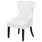 Baney Fabric Upholstered Dining Side Chair Cream and Black - 115572