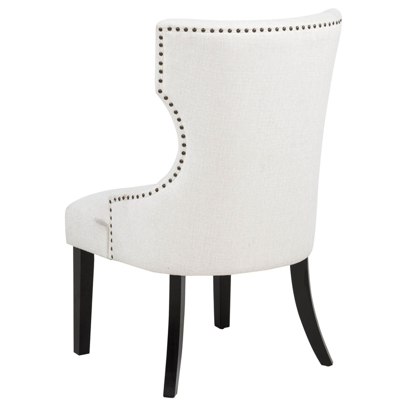 Baney Fabric Upholstered Dining Side Chair Cream and Black - 115572