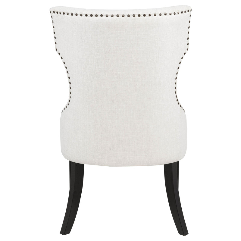 Baney Fabric Upholstered Dining Side Chair Cream and Black - 115572
