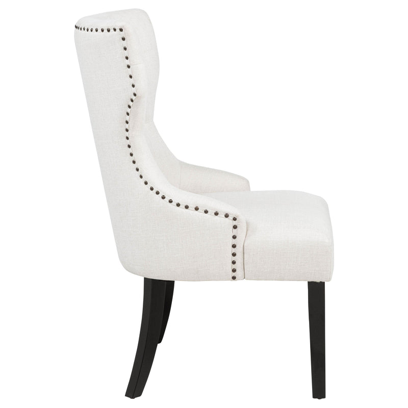 Baney Fabric Upholstered Dining Side Chair Cream and Black - 115572