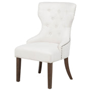 Baney Fabric Upholstered Dining Side Chair Cream and Dark Oak - 104507DOK