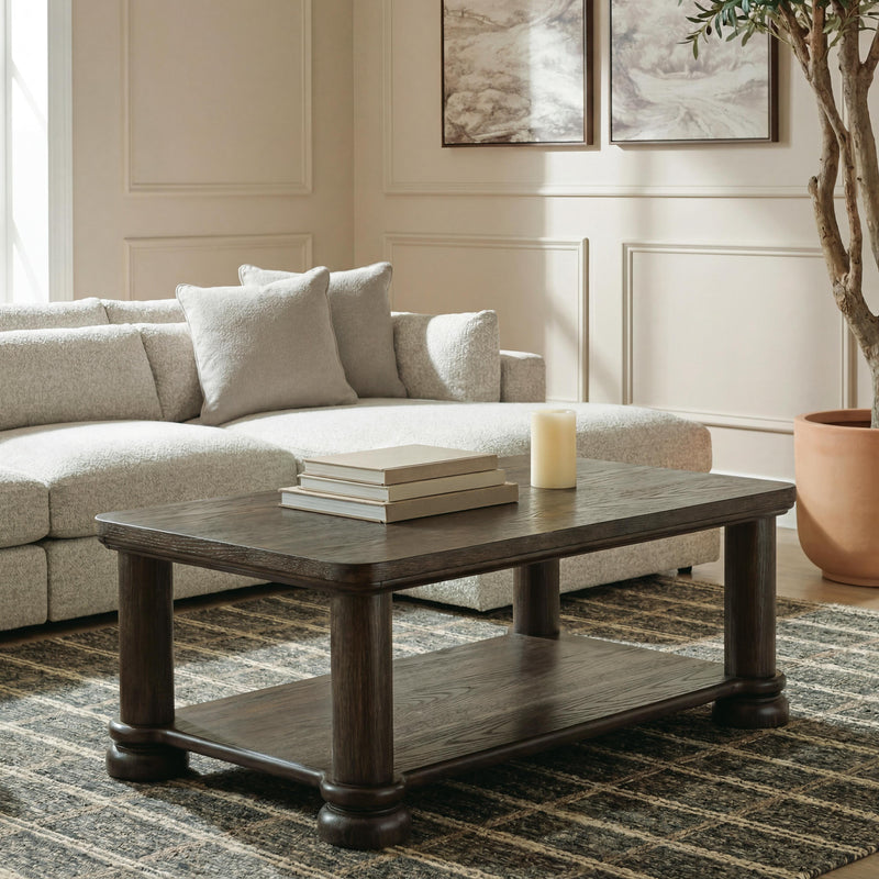 Bannette Dark Brown Coffee Table - T605-1
