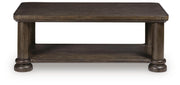 Bannette Dark Brown Coffee Table - T605-1