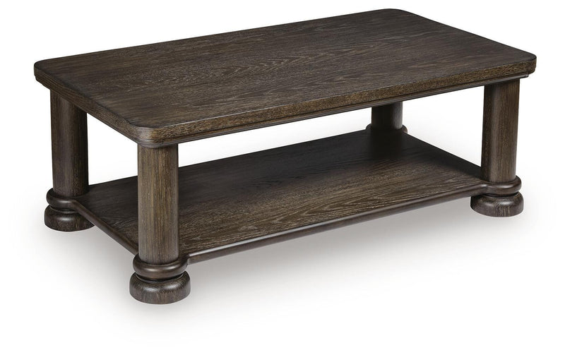 Bannette Dark Brown Coffee Table - T605-1