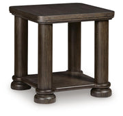 Bannette Dark Brown End Table - T605-2