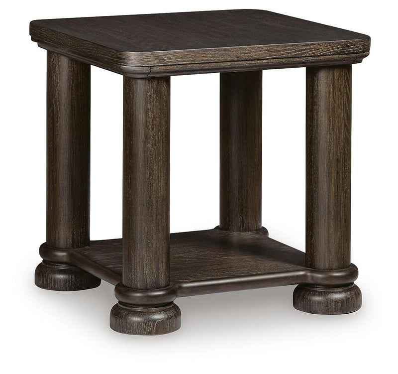 Bannette Dark Brown End Table - T605-2