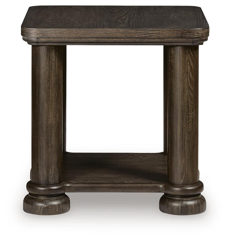 Bannette Dark Brown End Table - T605-2