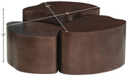 Banyan Iron Coffee Table in Brown - 99050Brown-CT