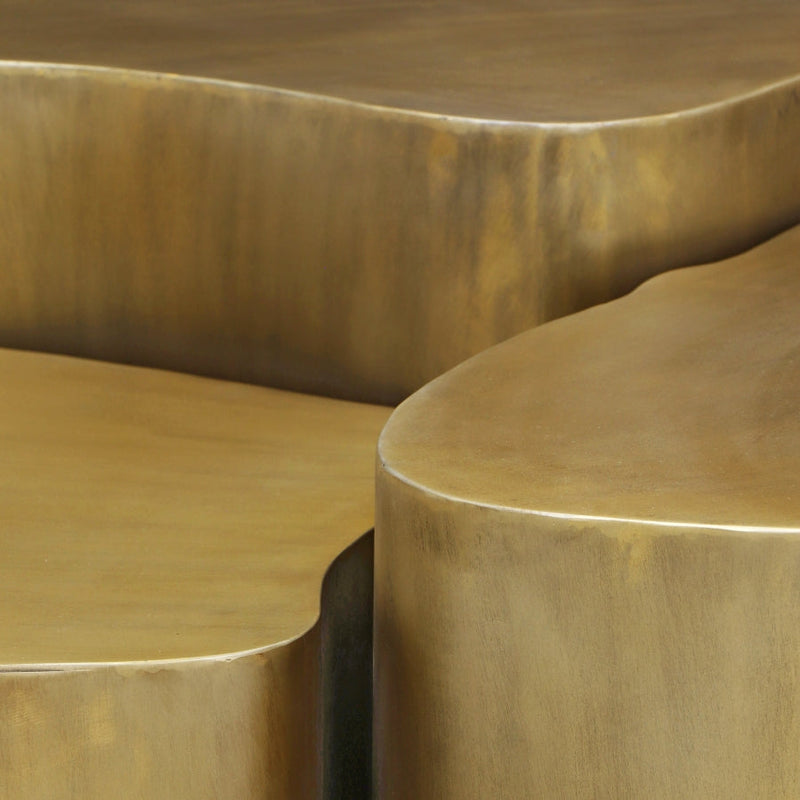 Banyan Iron Coffee Table in Gold - 99050Gold-CT