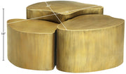 Banyan Iron Coffee Table in Gold - 99050Gold-CT