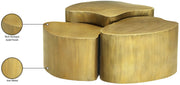 Banyan Iron Coffee Table in Gold - 99050Gold-CT