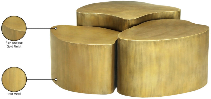 Banyan Iron Coffee Table in Gold - 99050Gold-CT