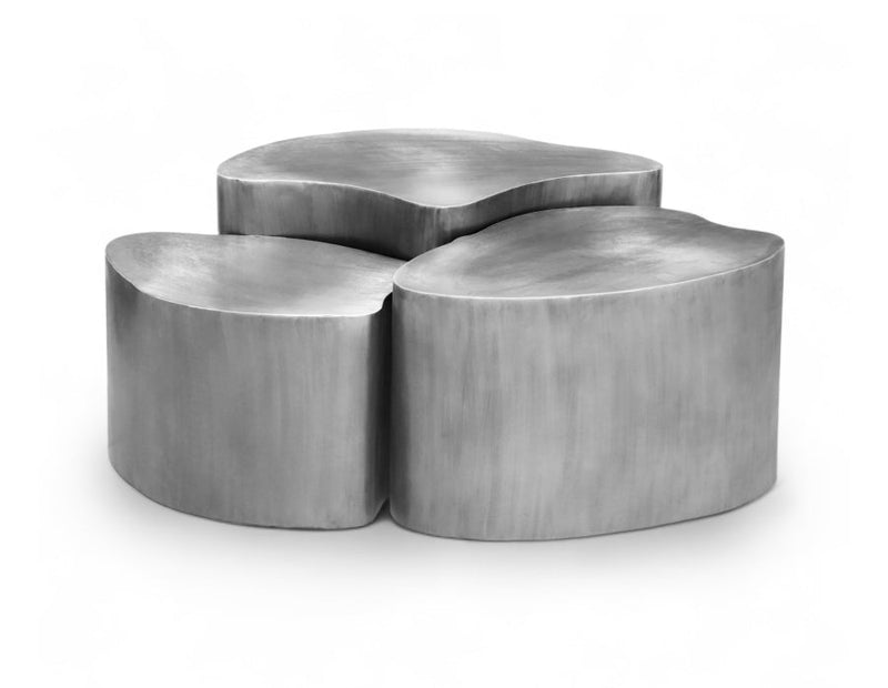 Banyan Iron Coffee Table in Silver - 99050Silver-CT
