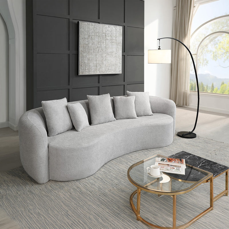 Barasa Oversized Compressed Sofa w/5 Pillows - LV07150