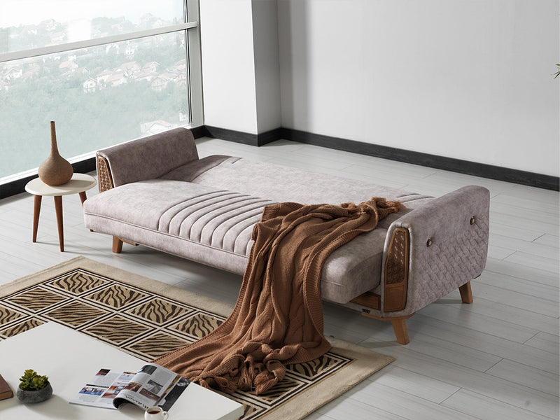 Barbaros Convertible Loveseat in Beige - 200-ELIF-BAR-E165-2