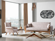 Barbaros Convertible Loveseat in Beige - 200-ELIF-BAR-E165-2