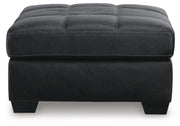 Barlin Mills Carbon Loveseat and Oversized Ottoman - 17004U3