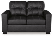 Barlin Mills Carbon Loveseat and Oversized Ottoman - 17004U3