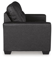 Barlin Mills Carbon Loveseat and Oversized Ottoman - 17004U3