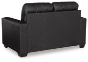 Barlin Mills Carbon Loveseat and Oversized Ottoman - 17004U3