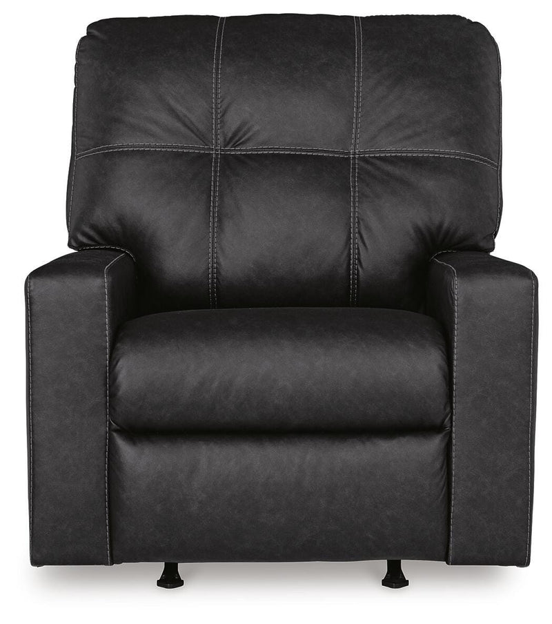 Barlin Mills Carbon Recliner and Oversized Accent Ottoman - 17004U4