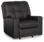 Barlin Mills Carbon Recliner and Oversized Accent Ottoman - 17004U4