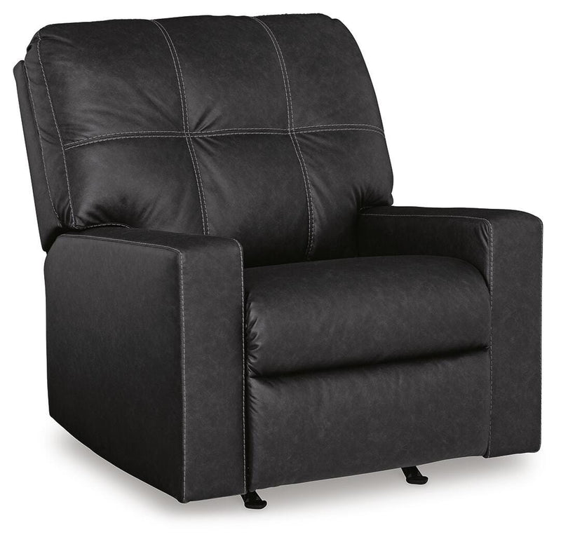 Barlin Mills Carbon Recliner and Oversized Accent Ottoman - 17004U4