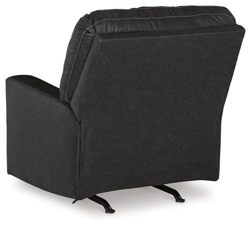 Barlin Mills Carbon Recliner and Oversized Accent Ottoman - 17004U4