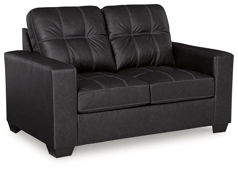 Barlin Mills Sofa, Loveseat and Recliner in Carbon - Gate FurnitureLiving Room Set