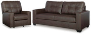 Barlin Mills Umber Sofa and Recliner - 17003U3