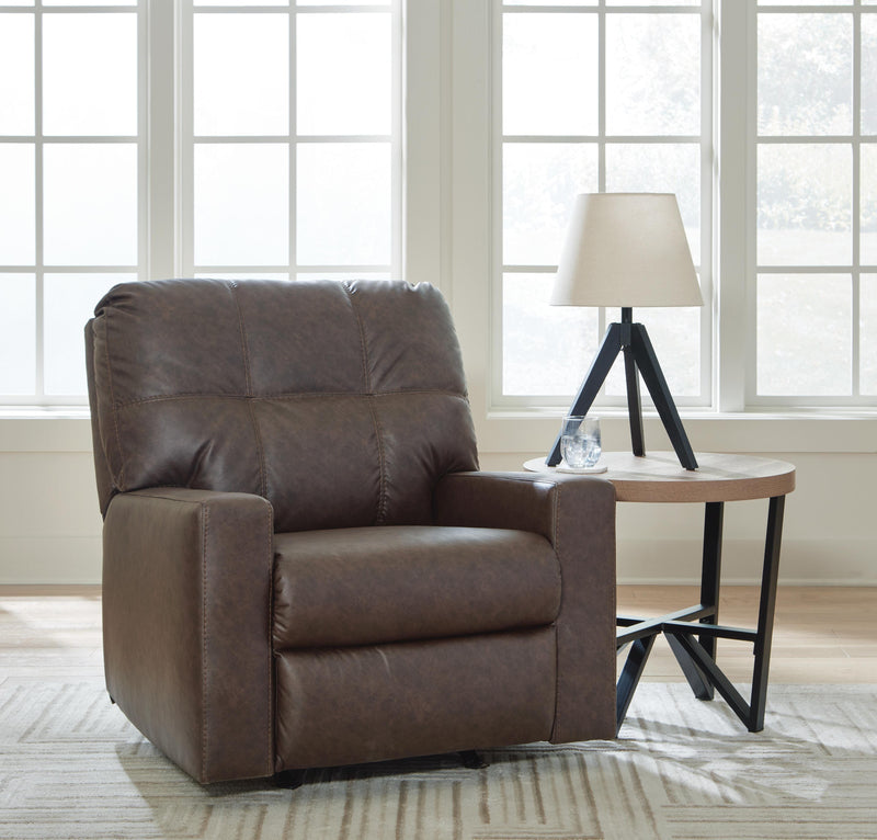 Barlin Mills Umber Sofa, Loveseat and Recliner - 17003U2