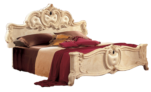 Barocco Bed Ivory, Camelgroup Italy Queen - Gate Furniture
