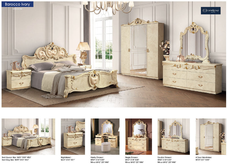 Barocco Ivory Bedroom SET - p243