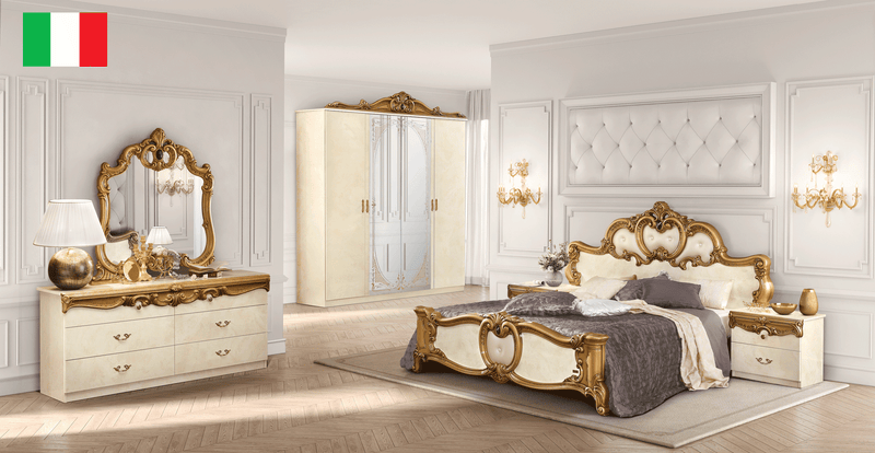 Barocco Ivory w/Gold Bedroom SET - p4940