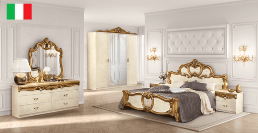 Barocco Ivory w/Gold Bedroom SET - p4940