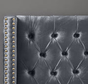 Barolo Velvet Full Bed Grey - BaroloGrey-F