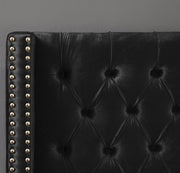 Barolo Velvet Queen Bed Black - Gate FurnitureQueen Bed