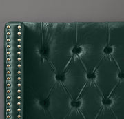 Barolo Velvet Queen Bed Green - Gate FurnitureQueen Bed