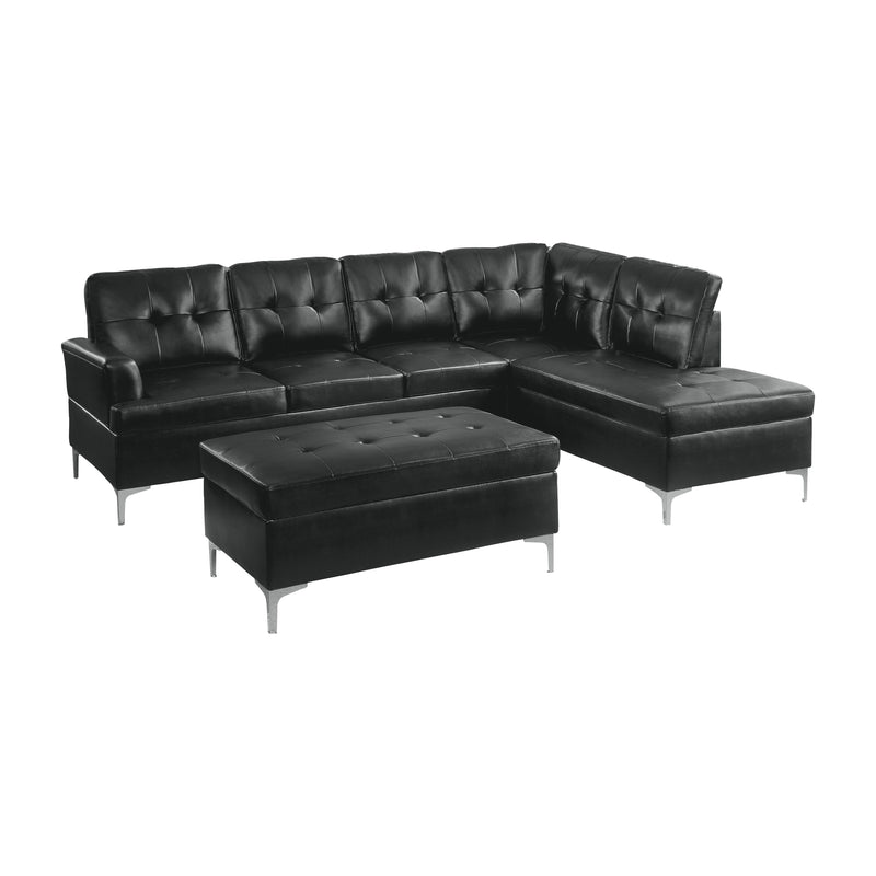 Barrington New Black RAF Sectional - Gate FurnitureSectional