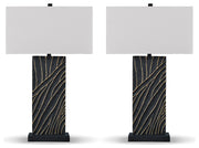 Bartlen 2-Piece Table Lamp Set in Black/Gold Finish - PKG019349